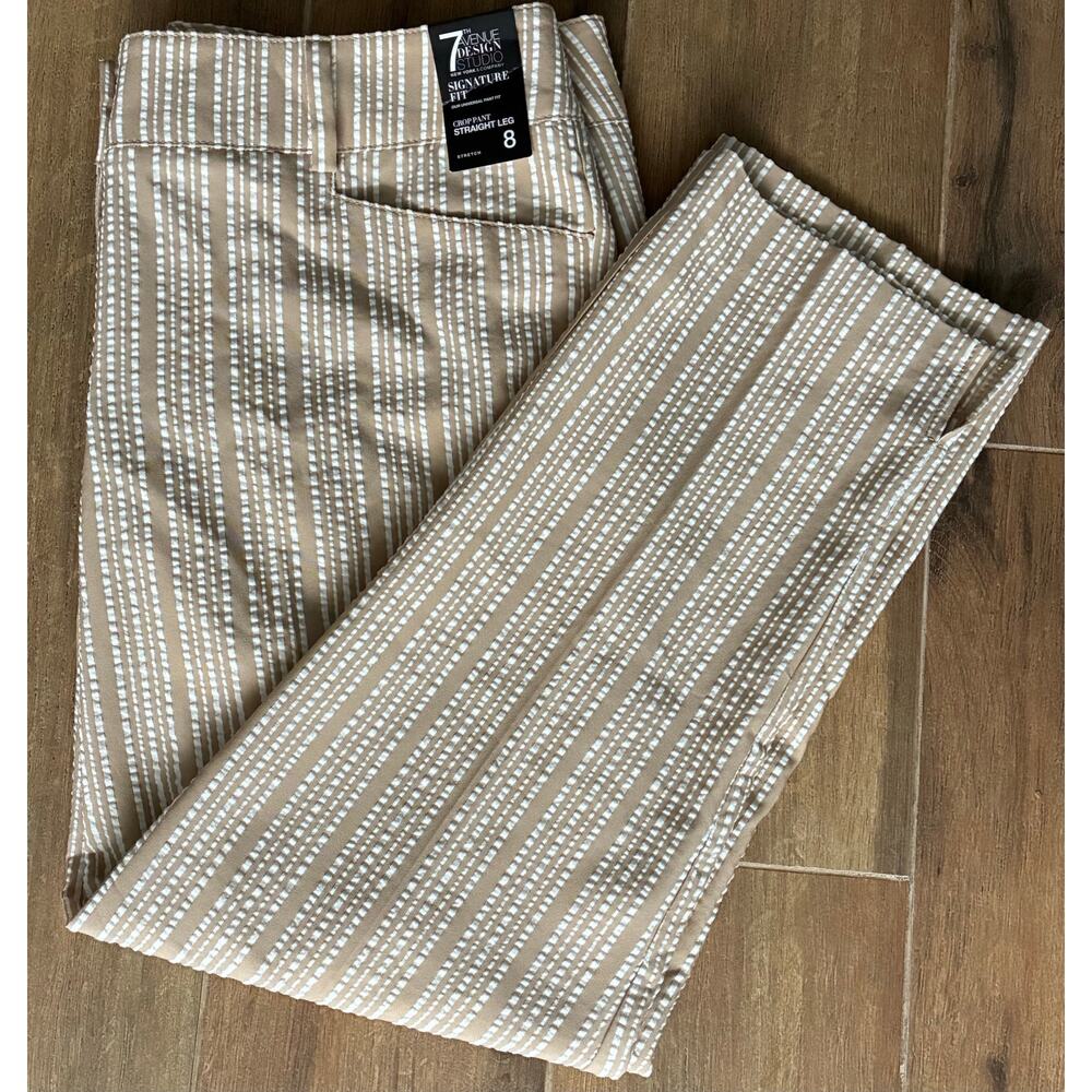 New York & Company Signature Fit Straight Leg Crop Pants Size 8